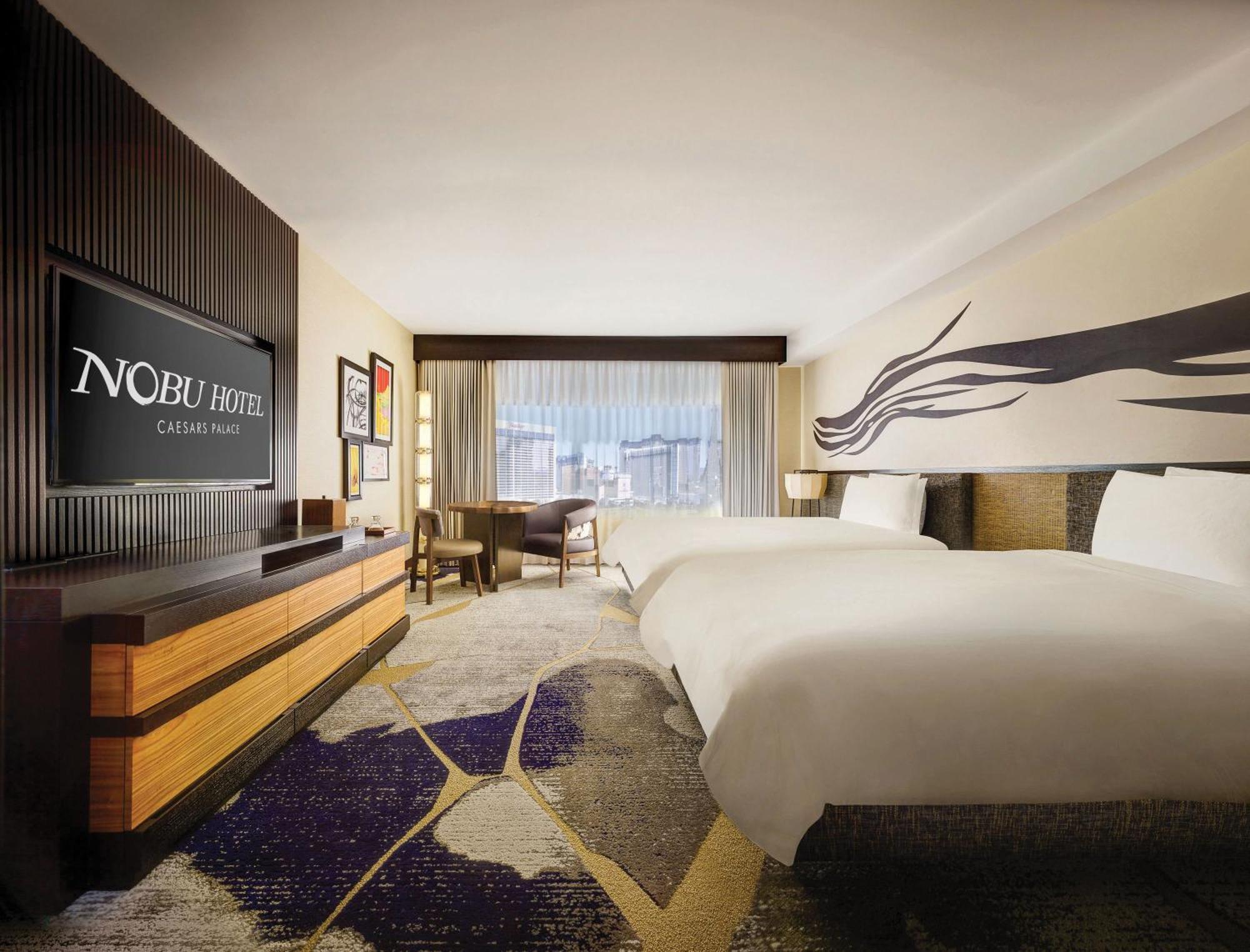 NOBU Partial Strip View Room 2 Queen Non-Smoking